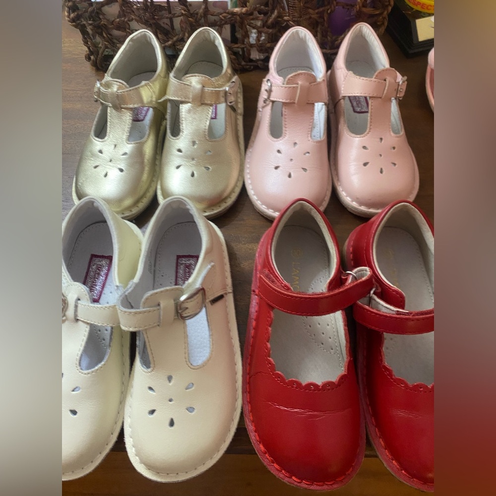 4 pairs of Lamour girls shoes size 10
